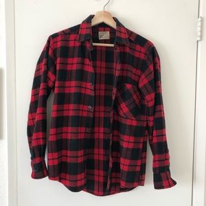GB Casual red and black checkered flannel